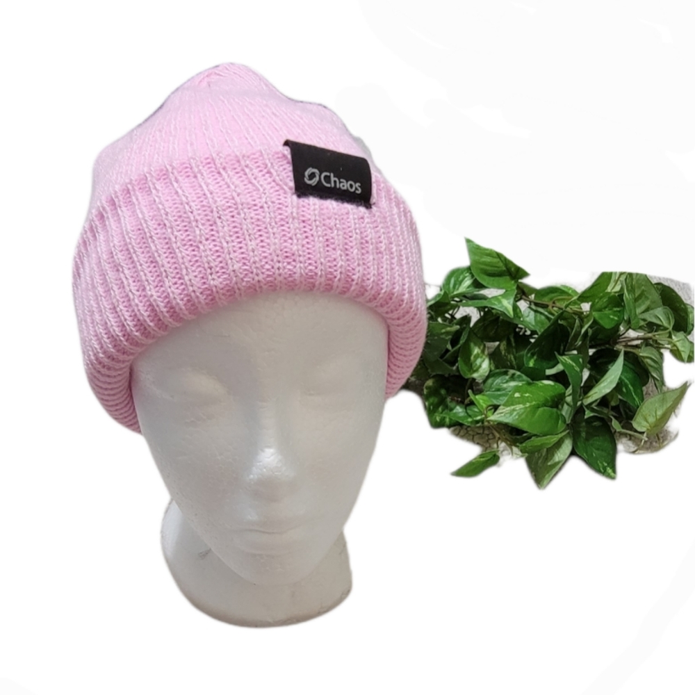 Chaos Pink‎ Knitted Beanie Hat..